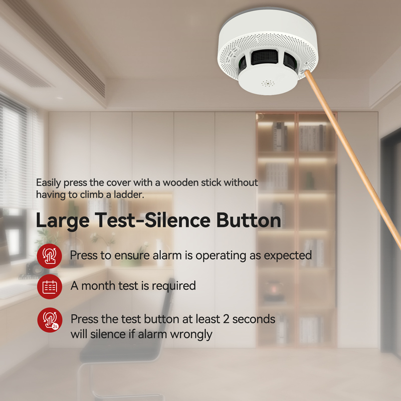 UL Tuya Temperature Smoke Detector Kitchen Safe CO Fire Alarm System Alarm Sensor